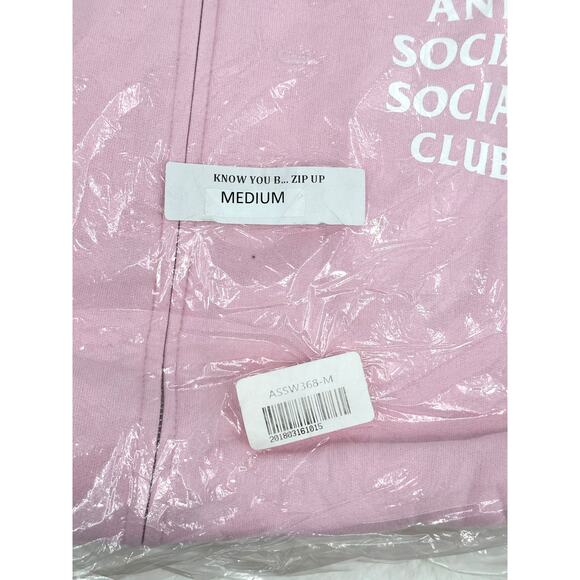 ASSC "Know You Better" PINK Zip Up Hoodie Medium (ASSW368-M) - Picture 3 of 4